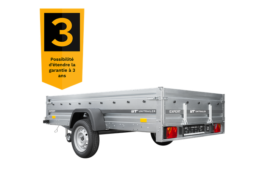 Remorque voiture simple essieu 264 x 150 EXPERT 2615 PTAC 500/750 kg